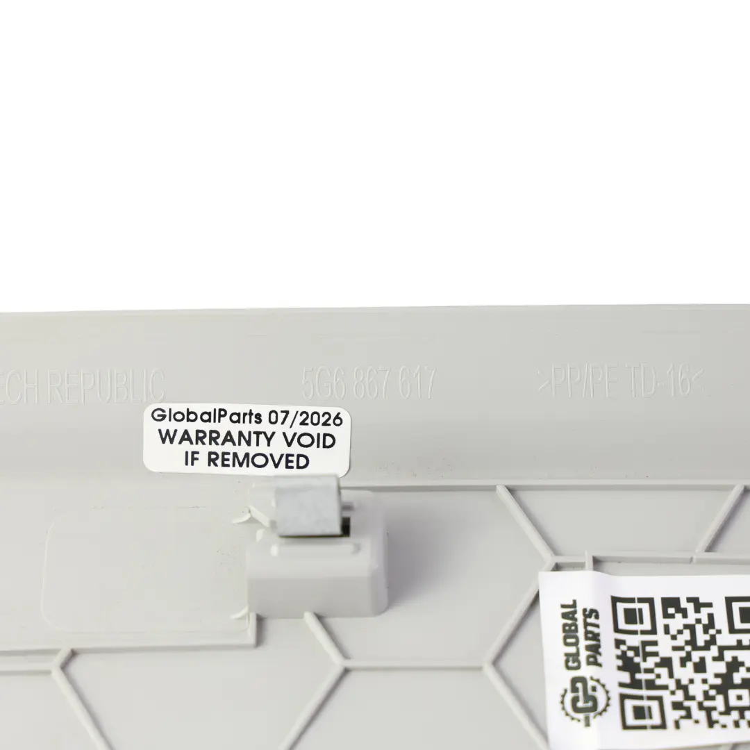 Volkswagen Golf R Mk7 Rear Interior Roof Headliner Trim Strip Grey - SKU 5G6867617-1 - Part number 5G6867617