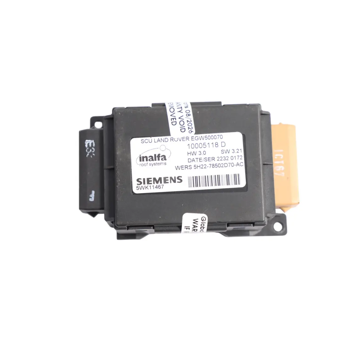 Land Rover Discovery 4 L319 Sunroof Control Unit Module - SKU 5H22-78502D70-AC - Part number 5H22-78502D70-AC