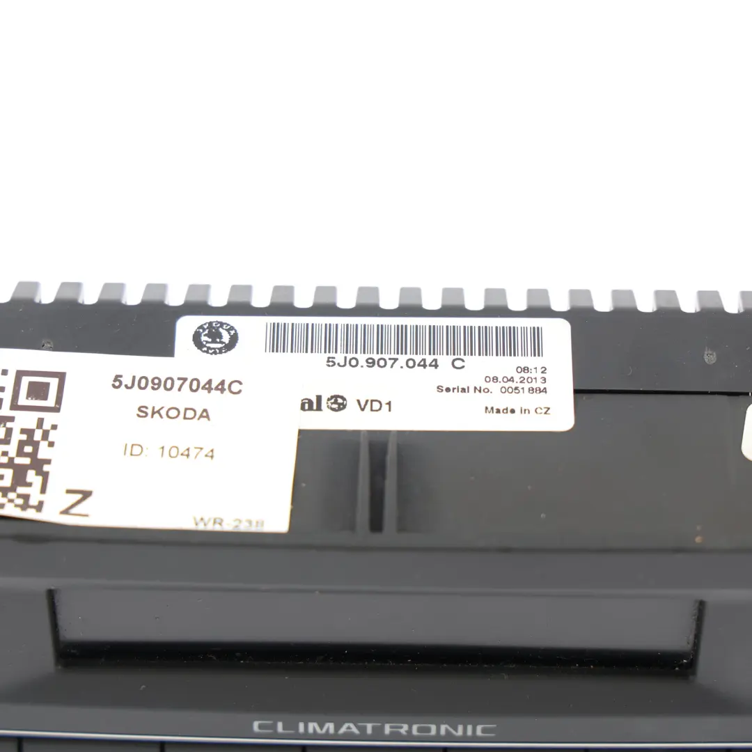 MK2 Climate Heater Control Unit AC Button Switch to Skoda Fabia RS 5J with Part number 5J0907044C Skoda Fabia RS 5J MK2 Climate Heater Control Unit AC Button Switch - SKU 5J0907044C - Part number 5J0907044C