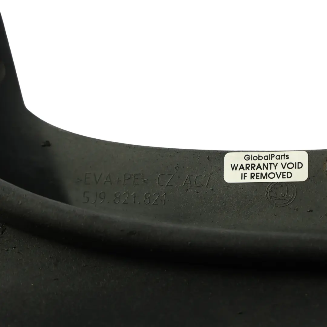 Mk2 Mud Flap Rear Left N/S Mud Flap Splash Guard Panel to Skoda Fabia with Part number 5J9821821 Skoda Fabia Mk2 Mud Flap Rear Left N/S Mud Flap Splash Guard Panel - SKU 5J9821821 - Part number 5J9821821