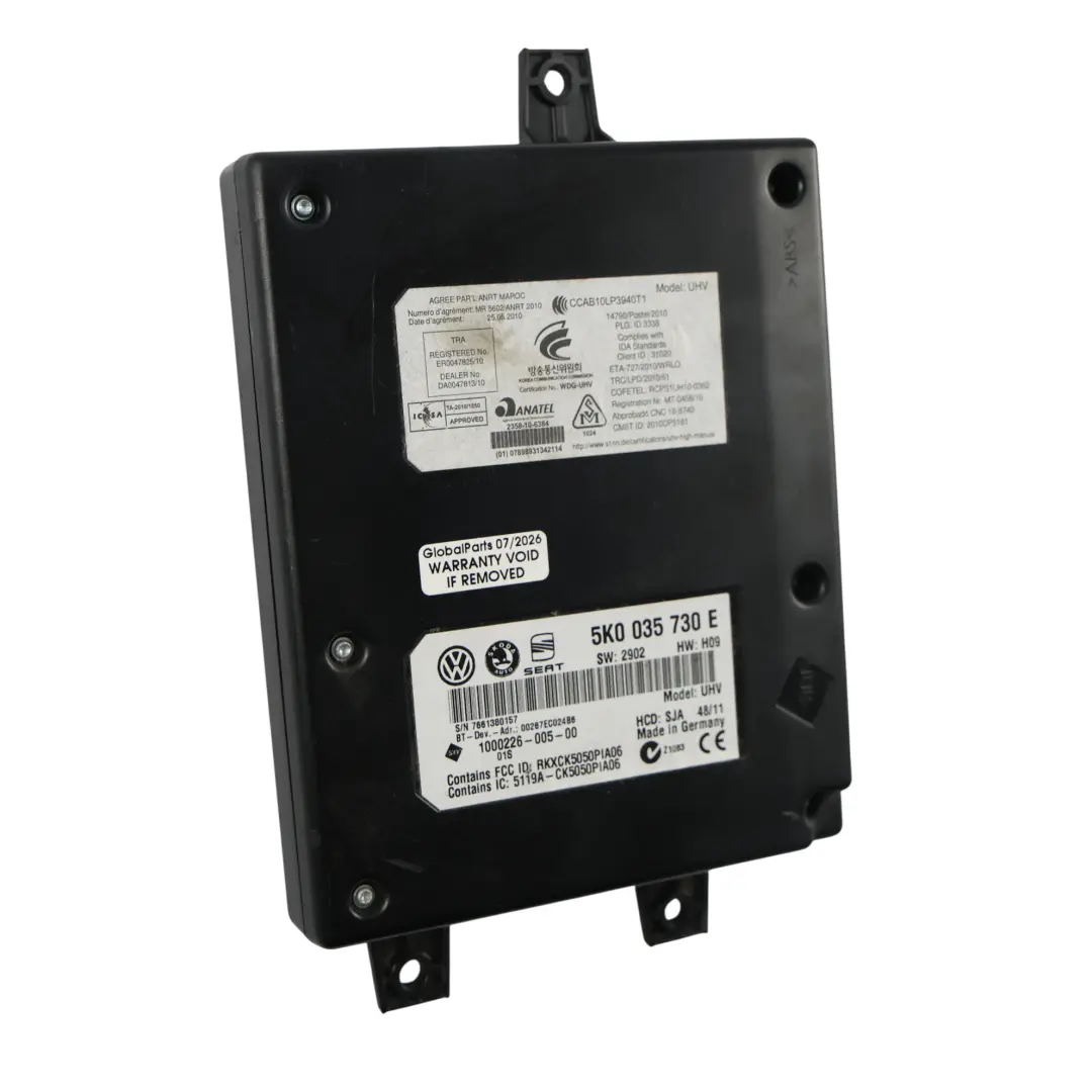 Skoda Yeti 5L Bluetooth Steuergerät Modul - SKU 5K0035730E - Teilenummer 5K0035730E
