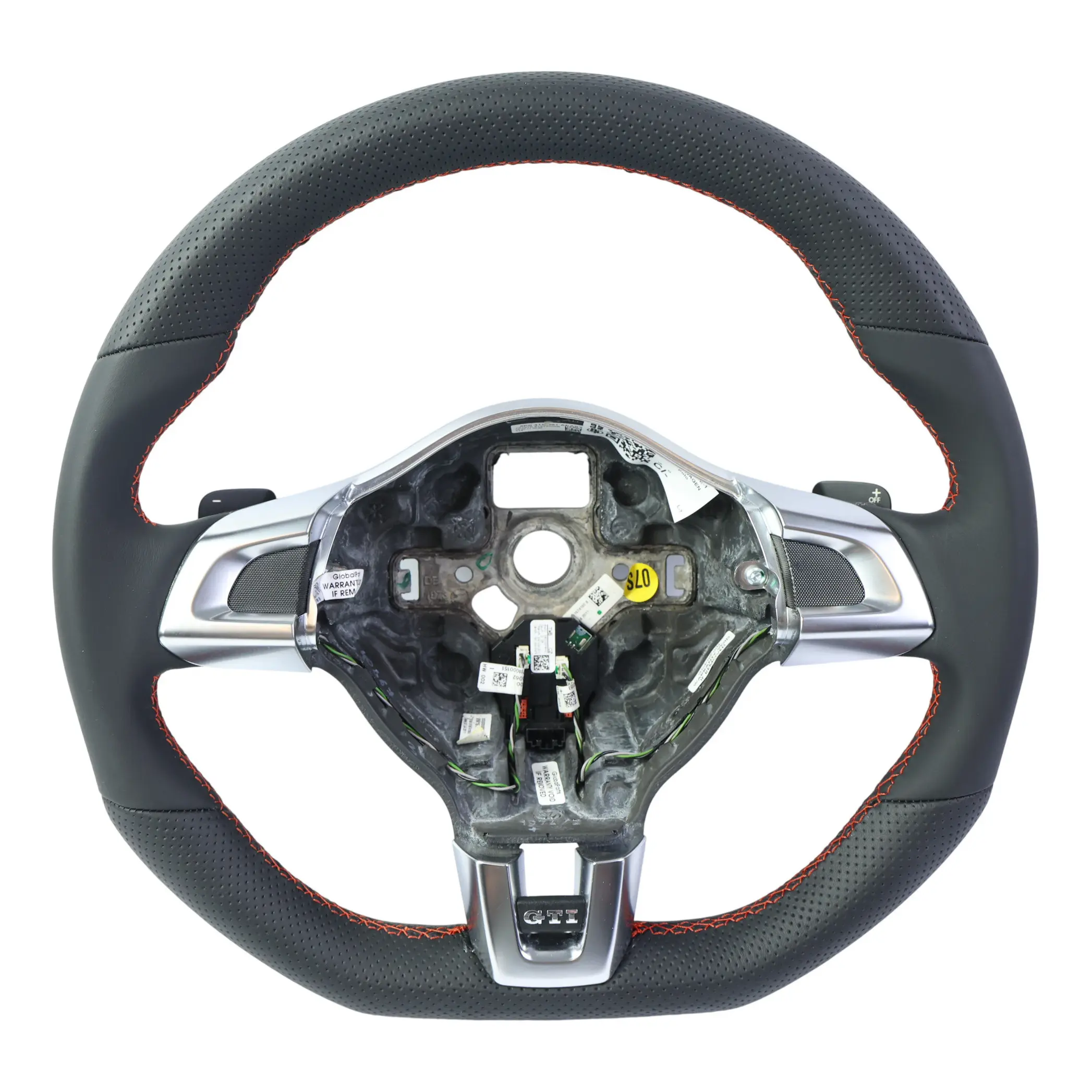 VW Polo Mk5 6R GTI Steering Wheel NEW Black Leather Flat Bottom 5K0419091AE