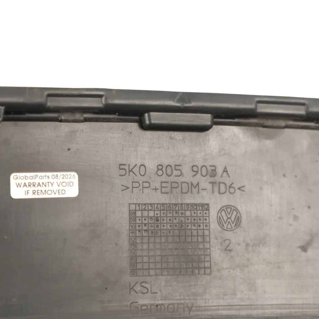 Volkswagen Golf Mk6 Front Bumper Undertray Lower Spoiler Trim Panel - SKU 5K0805903A - Part number 5K0805903A