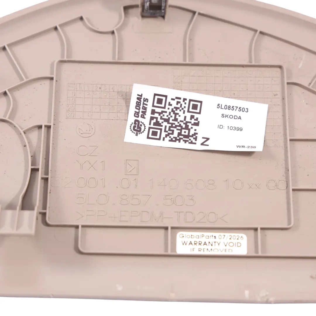 Skoda Yeti 5L Copertura Pannello Cruscotto Sinistra Beige Sabbia - SKU 5L0857503 - Numero di parte 5L0857503
