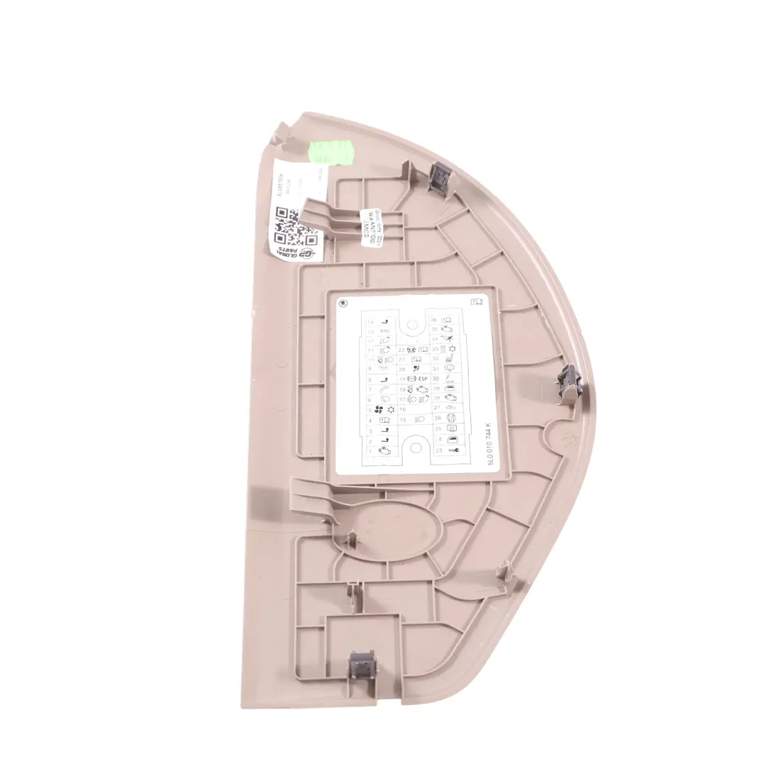 Copertura Pannello Cruscotto Destro Beige Sabbia per Skoda Yeti con numero di parte 5L0857504 Skoda Yeti Copertura Pannello Cruscotto Destro Beige Sabbia - SKU 5L0857504 - Numero di parte 5L0857504