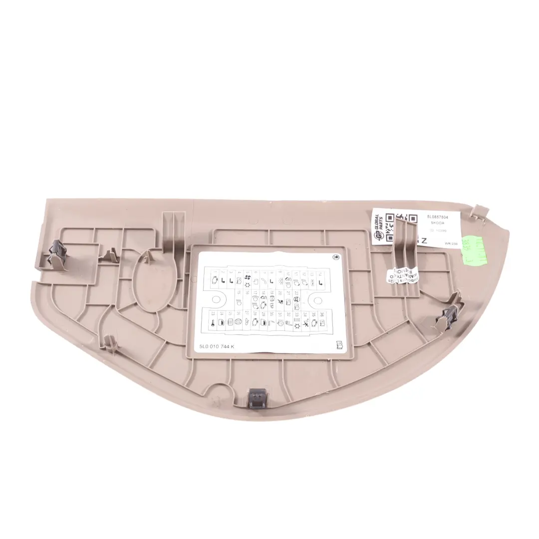 Skoda Yeti Copertura Pannello Cruscotto Destro Beige Sabbia - SKU 5L0857504 - Numero di parte 5L0857504