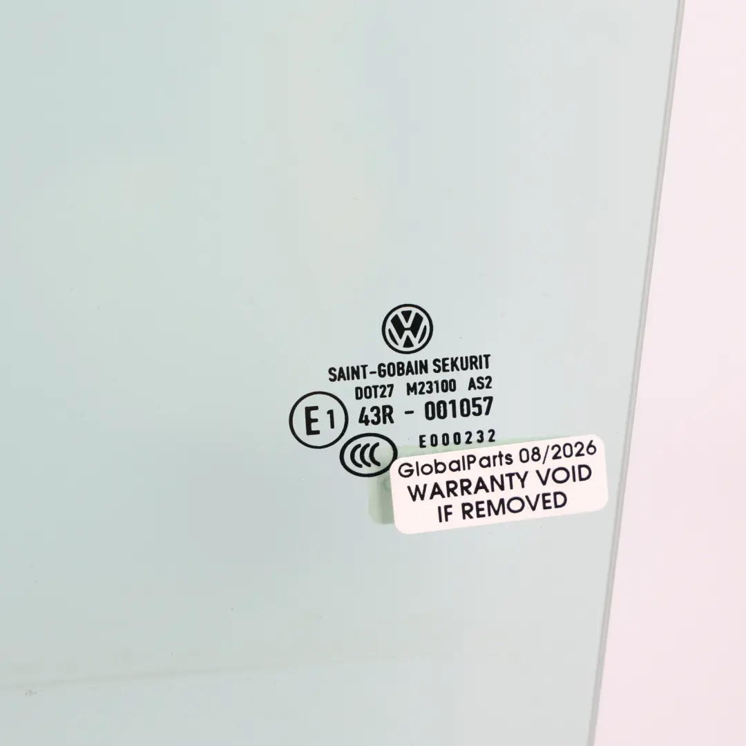 5M Rear Door Window Glass Left N/S Side to VW Volkswagen Golf Plus with Part number 5M0845025 VW Volkswagen Golf Plus 5M Rear Door Window Glass Left N/S Side - SKU 5M0845025 - Part number 5M0845025