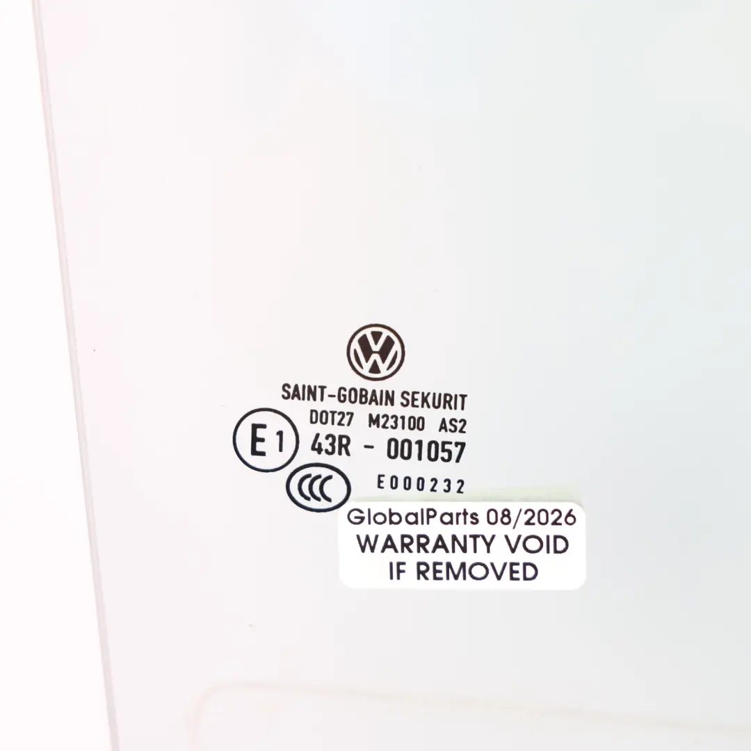 Volkswagen Golf Plus 5M Rear Door Window Glass Right O/S - SKU 5M0845026 - Part number 5M0845026