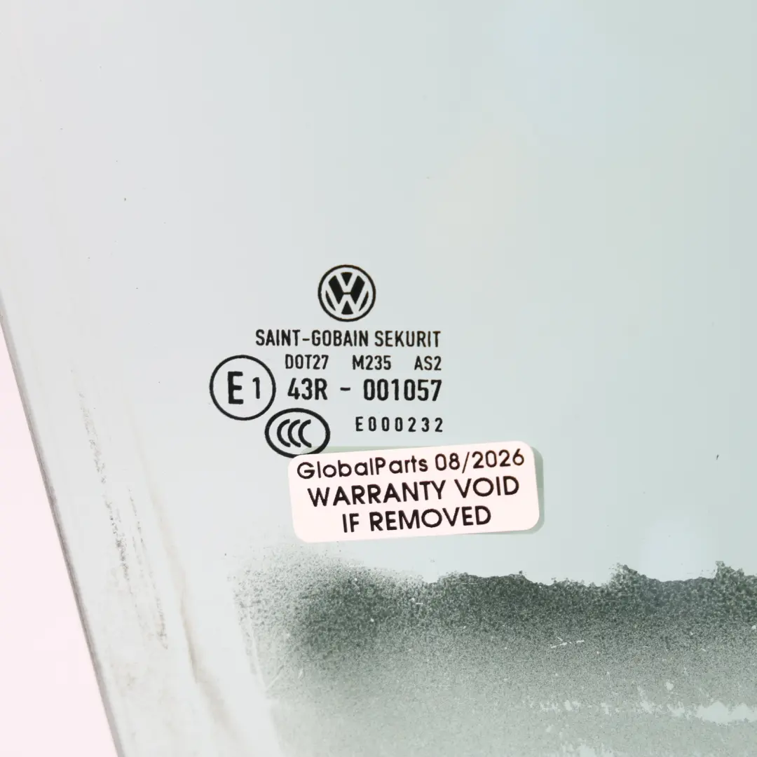 VW Volkswagen Golf Plus 5M Front Door Window Glass Right O/S Side AS2 5M0845201A - SKU 5M0845202A - Part number 5M0845202A