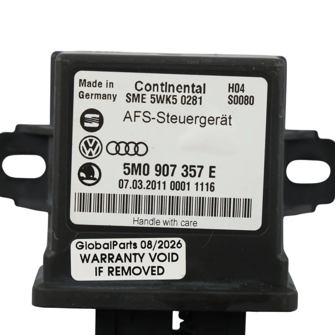 Headlight Control Unit Module ECU to Volkswagen Touran 1T Passat B7 with Part number 5M0907357E Volkswagen Touran 1T Passat B7 Headlight Control Unit Module ECU - SKU 5M0907357E - Part number 5M0907357E