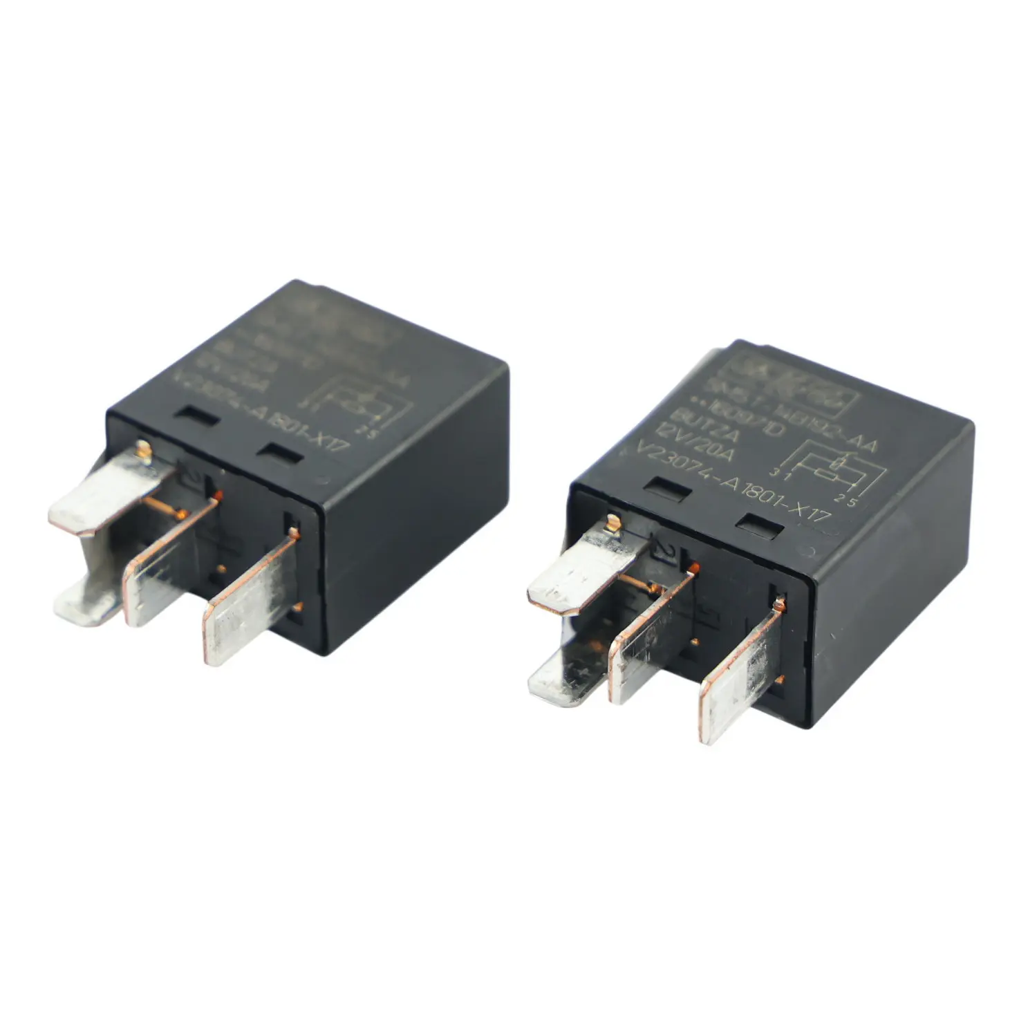 Ford Transit Mk8 Relay 4-Pin Black 12V 20A SET X2 5M5T-14B192-AA