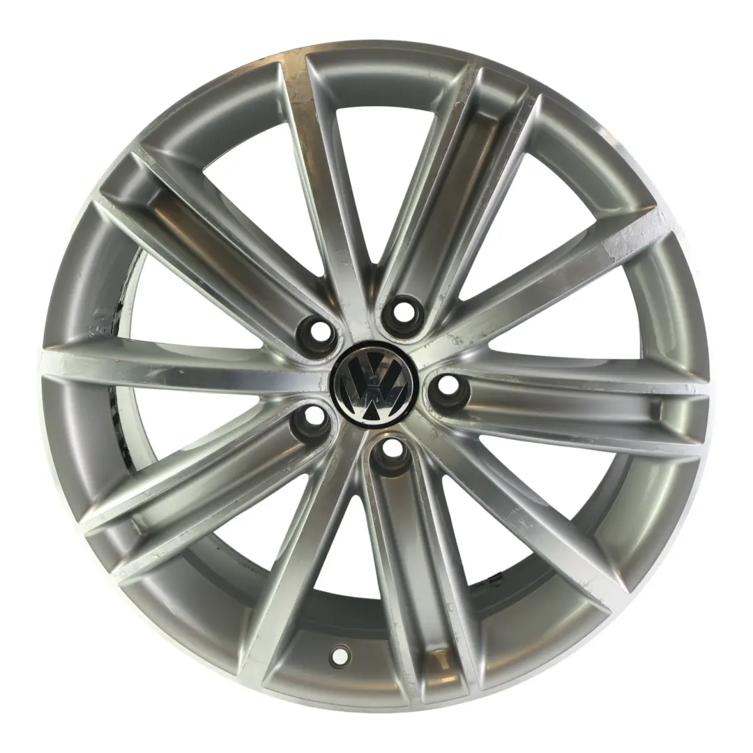 Alloy Wheel Rim 18" ET:43 7J Spoke New York to Volkswagen VW Tiguan 5N Silver with Part number 5N0601025AF Volkswagen VW Tiguan 5N Silver Alloy Wheel Rim 18" ET:43 7J Spoke New York - SKU 5N0601025AF-3 - Part number 5N0601025AF