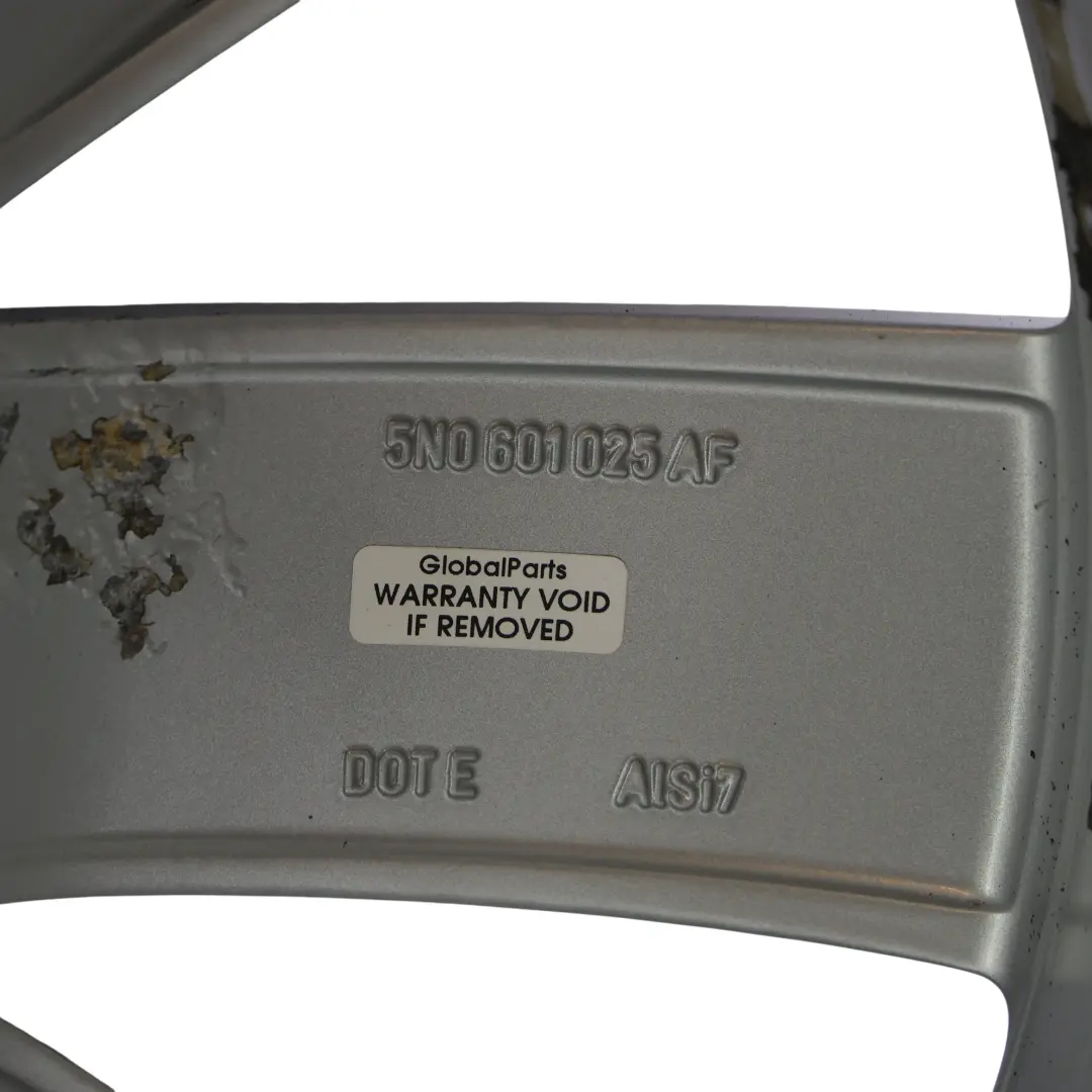 Volkswagen VW Tiguan 5N Silver Alloy Wheel Rim 18" ET:43 7J Spoke New York - SKU 5N0601025AF-3 - Part number 5N0601025AF