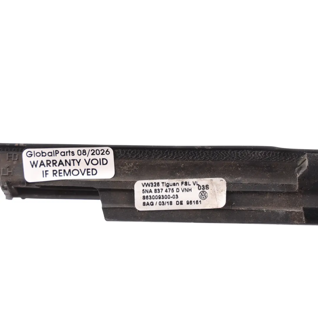 Volkswagen Rear Door Window Trim Strip Seal Gasket Outer Left N/S - SKU 5NA837475D - Part number 5NA837475D