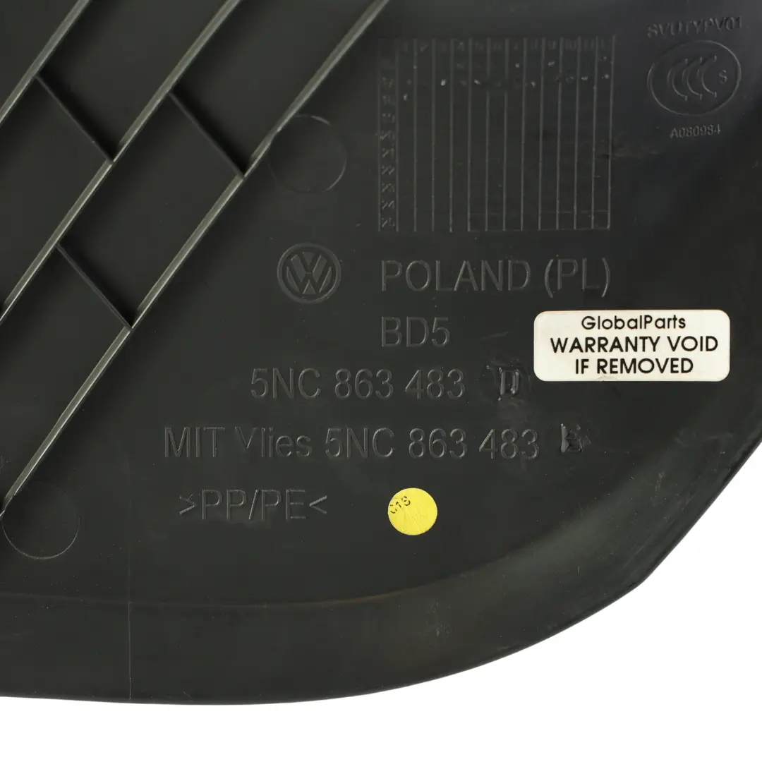 Volkswagen Tiguan Mk2 A-Pillar Trim Cover Panel Lower Black Left N/S - SKU RHD-5NC863483E - Part number 5NC863483E