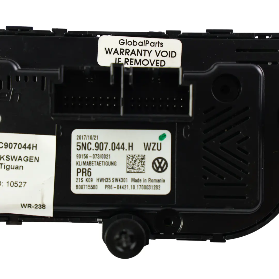 Volkswagen Tiguan Mk2 Dash A/C Heater Climate Control Switch Panel - SKU RHD-5NC907044H - Part number 5NC907044H