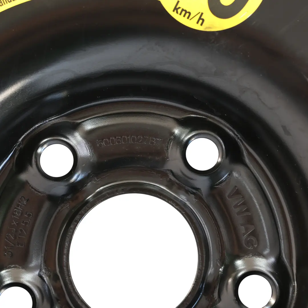 Notrad Stahl R18 Maxxis 3.5J ET: 25.5 für Volkswagen Golf Mk7 mit Teilenummer 5Q0601027BT Volkswagen Golf Mk7 Notrad Stahl R18 Maxxis 3.5J ET: 25.5 - SKU 5Q0601027BT-1 - Teilenummer 5Q0601027BT