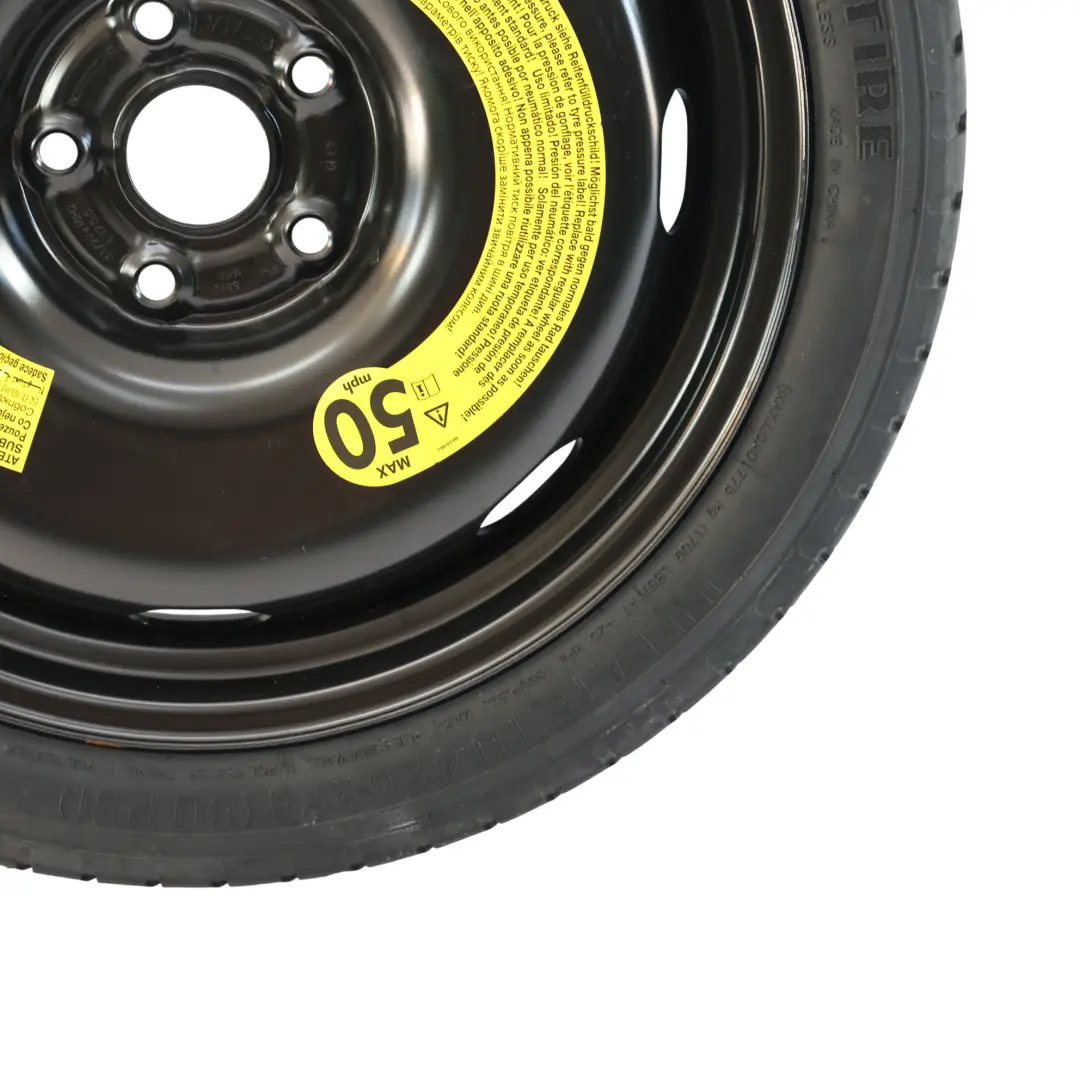 Volkswagen Golf Mk7 Notrad Stahl R18 Maxxis 3.5J ET: 25.5 - SKU 5Q0601027BT-1 - Teilenummer 5Q0601027BT