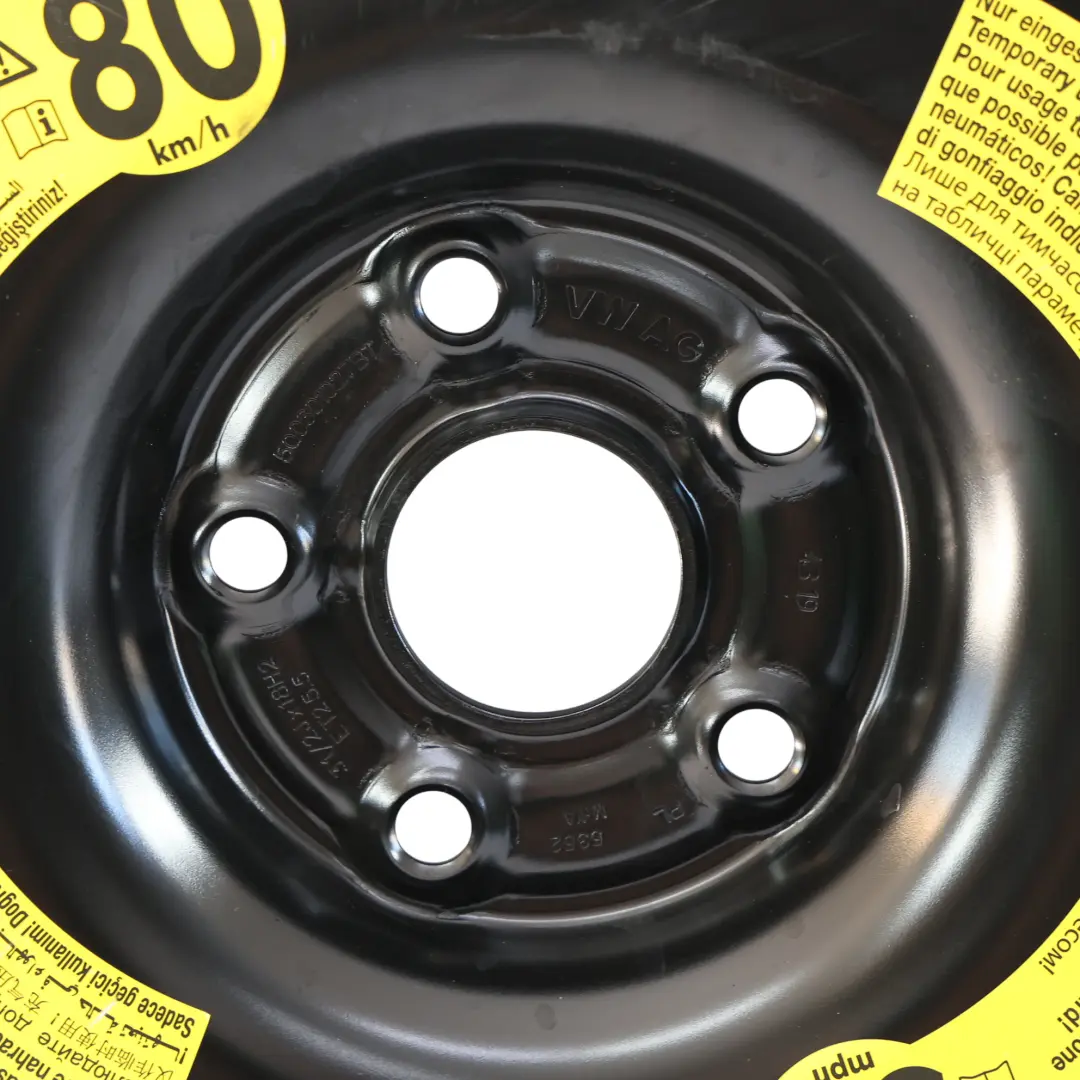 Notrad Stahl R18 Maxxis 3.5J ET: 25.5 für Volkswagen Golf Mk7 mit Teilenummer 5Q0601027BT Volkswagen Golf Mk7 Notrad Stahl R18 Maxxis 3.5J ET: 25.5 - SKU 5Q0601027BT-1 - Teilenummer 5Q0601027BT