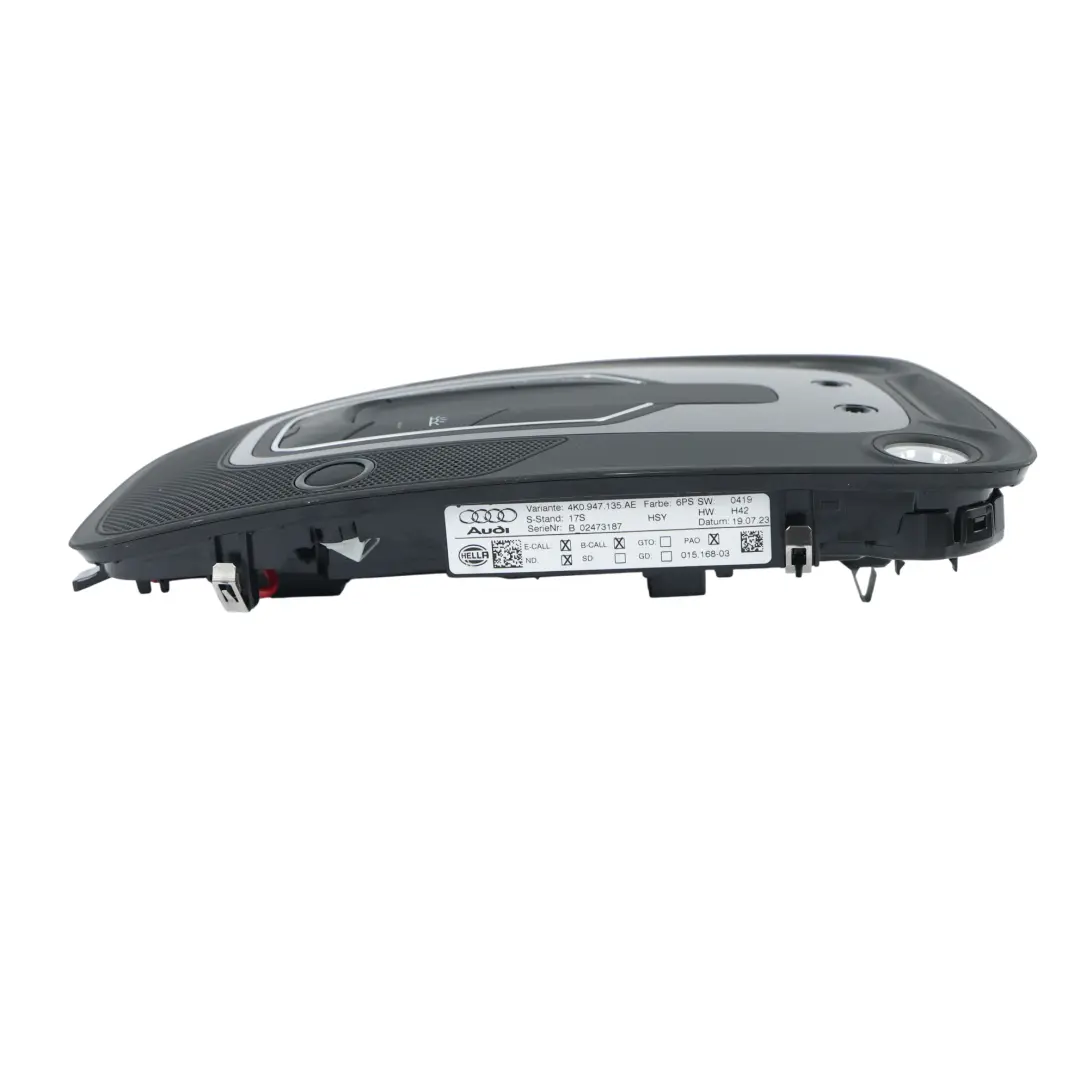 Audi A4 B9 A5 F5 Interior Roof Light Lighting Panel Trim Black - SKU 4K0947135AE-2 - Part number 4K0947135AE
