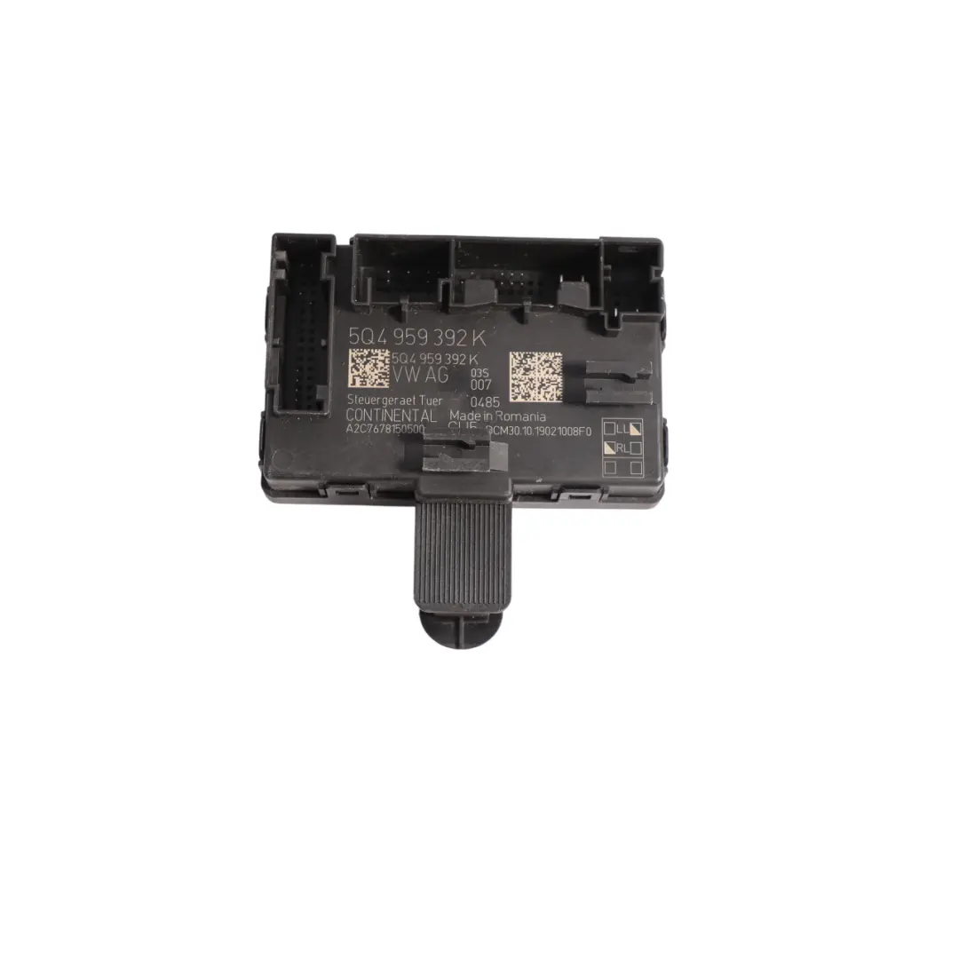 VW Volkswagen Crafter TR Door Control Module ECU Front Passenger Side - SKU 5Q4959392K - Part number 5Q4959392K
