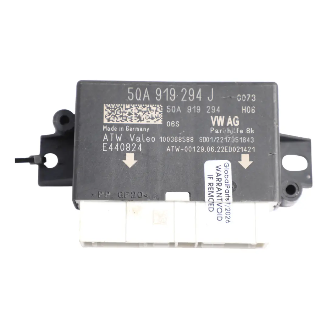 PDC Parking Sensor Control Unit Module to Audi Seat Skoda Volkswagen with Part number 5QA919294J Audi Seat Skoda Volkswagen PDC Parking Sensor Control Unit Module - SKU 5QA919294J - Part number 5QA919294J