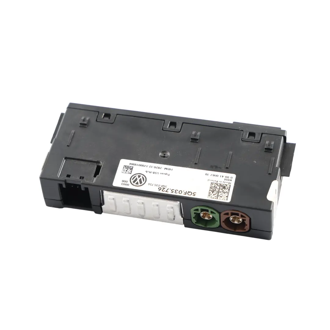 Mk2 Media Connection Module Port AUX Double USB to Volkswagen Tiguan with Part number 5QF035726 Volkswagen Tiguan Mk2 Media Connection Module Port AUX Double USB - SKU 5QF035726 - Part number 5QF035726