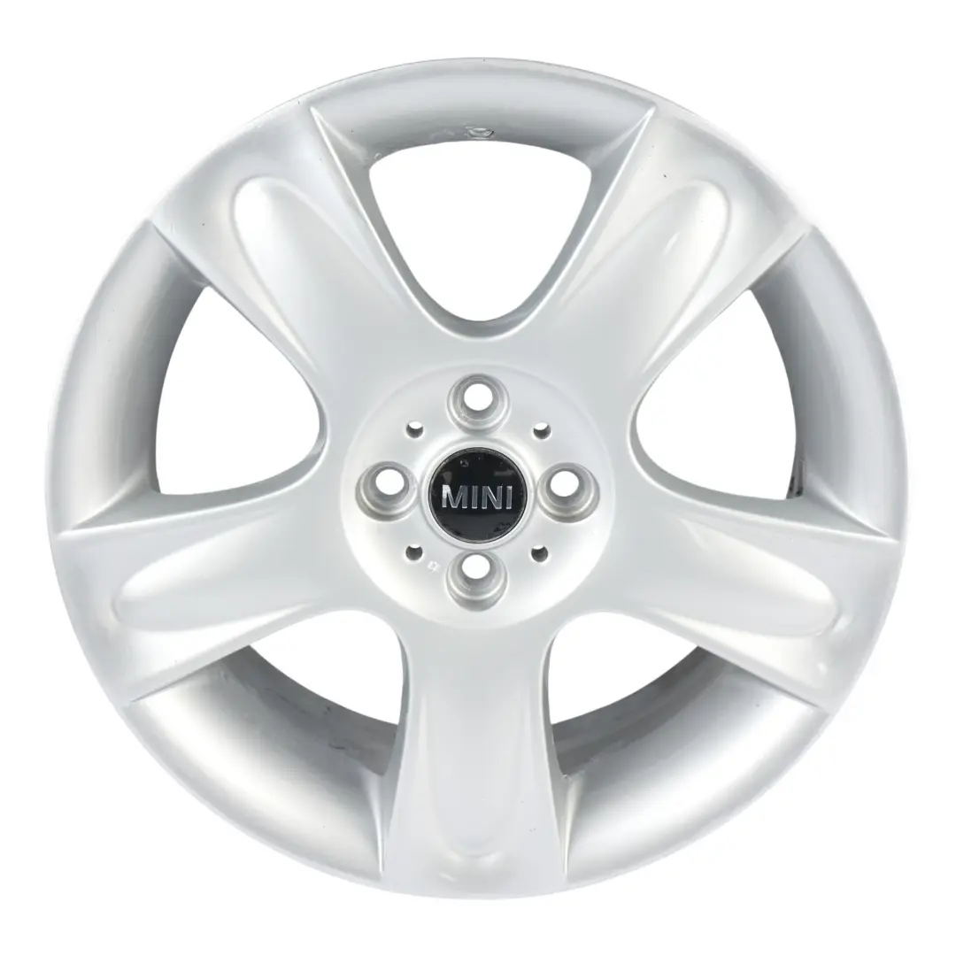 Llanta De aleacion plateada 17" 7J ET:48 5-Star 91 para Mini Cooper One R50 R52 R53 con número de pieza 6763299 Mini Cooper One R50 R52 R53 Llanta De aleacion plateada 17" 7J ET:48 5-Star 91 - SKU 6763299-1 - Número de pieza 6763299