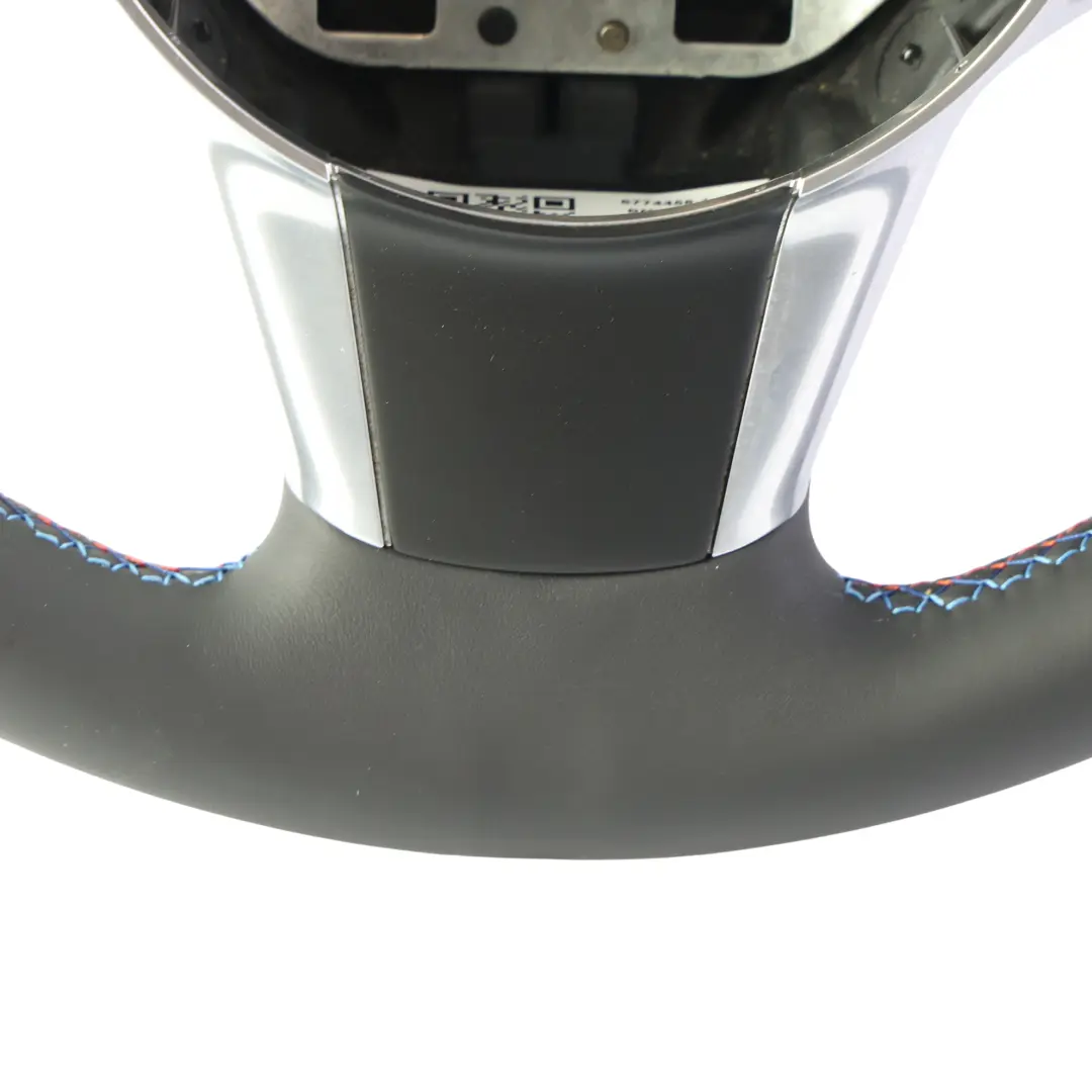 BMW 5 6 Series E60 E61 E63 E64 Black Leather Sport Steering Wheel Trim - SKU 6774458-1 - Part number 6774458