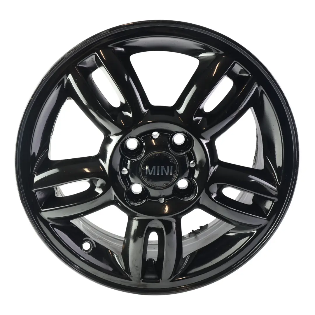 Alloy Rim 15" ET:45 5,5J 5-Star Twin Spoke 118 to Mini Cooper R55 R56 Black Wheel with Part number 6791930 Mini Cooper R55 R56 Black Wheel Alloy Rim 15" ET:45 5,5J 5-Star Twin Spoke 118 - SKU 6791930-7 - Part number 6791930