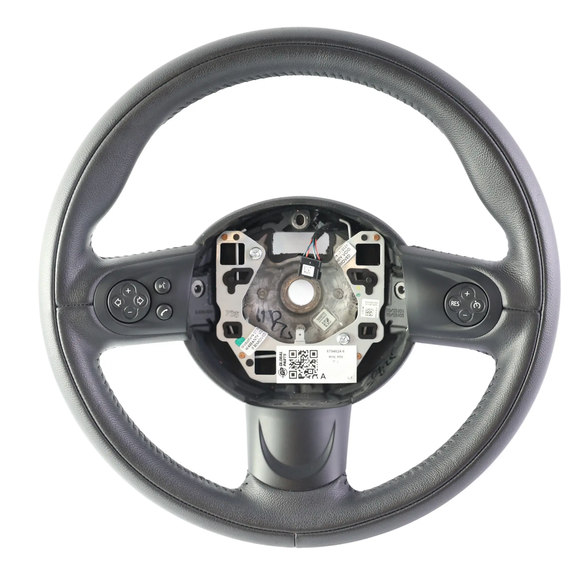 Mini Cooper R55 R56 LCI R60 Steering Wheel Black Leather Sports Multifunction