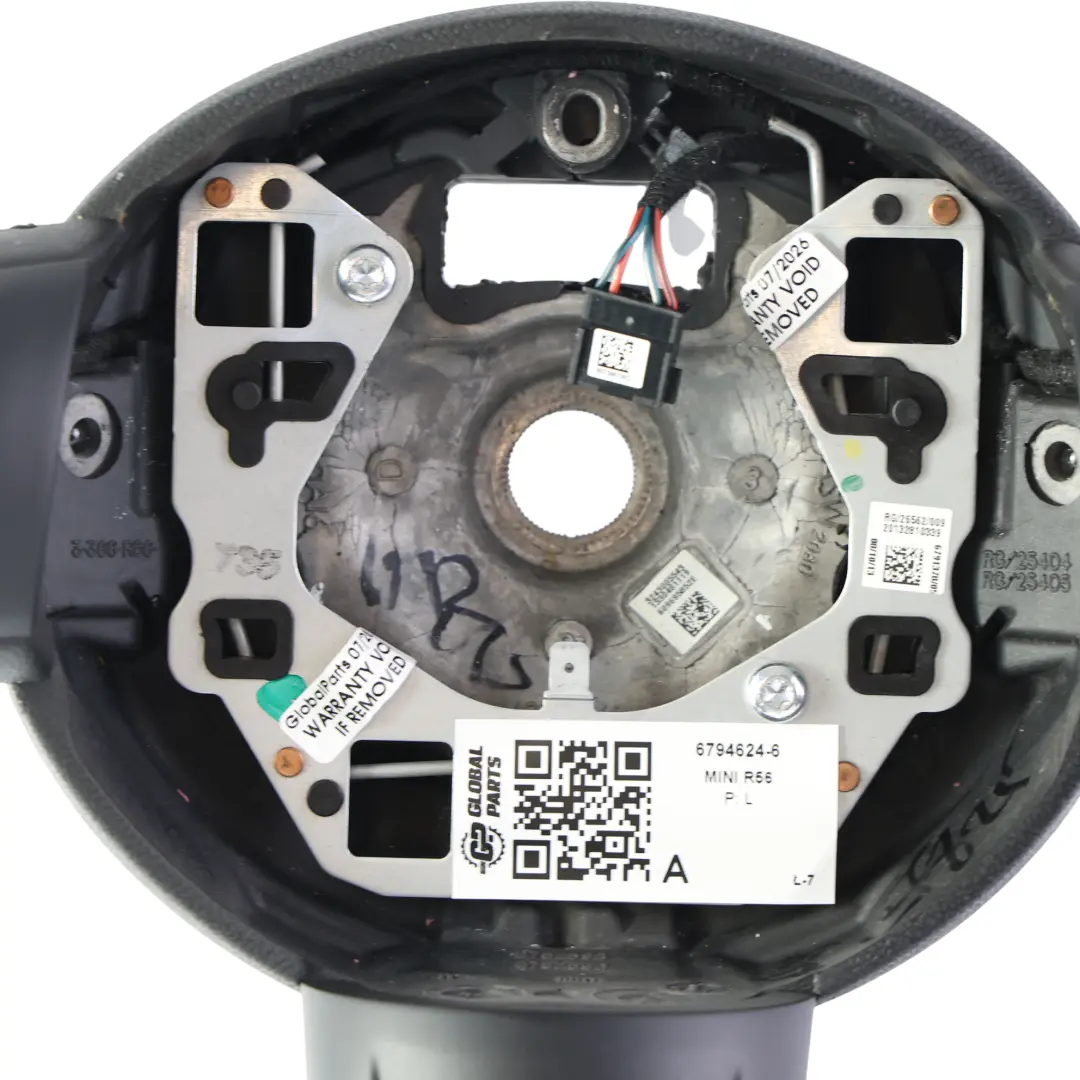 Steering Wheel Black Leather Sports Multifunction to Mini Cooper R55 R56 LCI R60 with Part number 6794624 Mini Cooper R55 R56 LCI R60 Steering Wheel Black Leather Sports Multifunction - SKU 6794624-6 - Part number 6794624