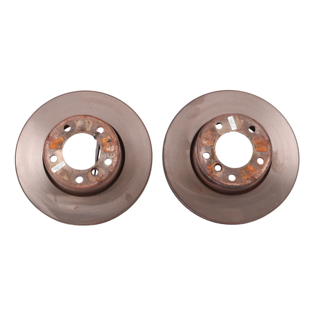 BMW E81 E87 E90 E91 LCI Complete Front Brake Disc Rotor Left Right N/O/S SET x2 - SKU 6854998 - Part number 34116854998