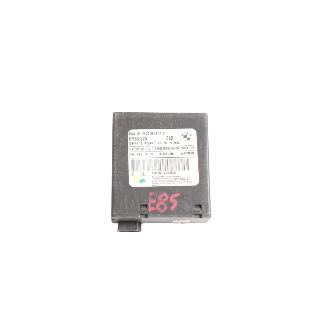 Moduł Sterownik Czujnika Alarmu do BMW Z3 E36 Z4 E85 o numerze 6963225 BMW Z3 E36 Z4 E85 Moduł Sterownik Czujnika Alarmu - SKU 6963225 - Numer Części 6963225