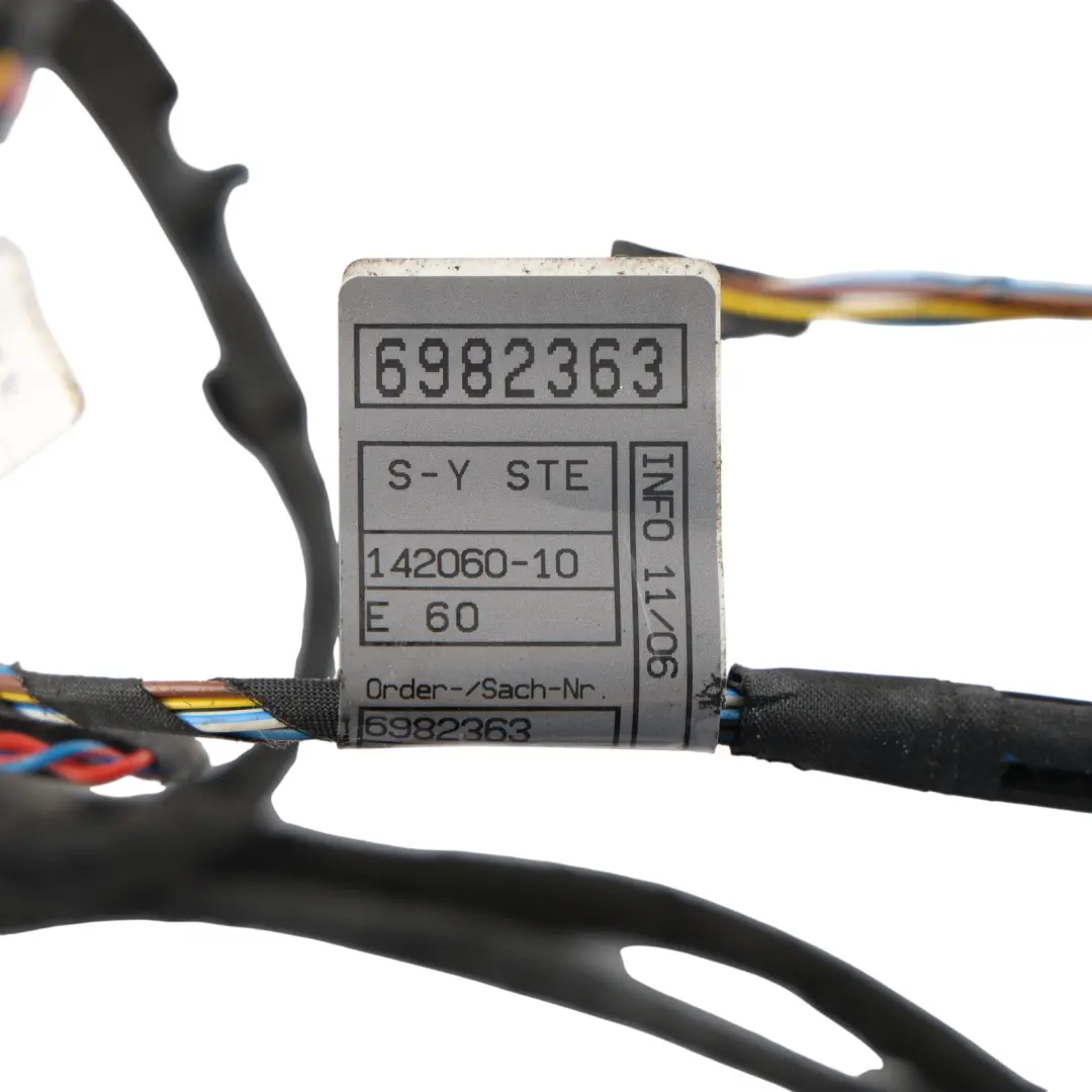 BMW E60 E61 Rear Door Cable Wiring Loom Harness Left Right N/O/S - SKU 6982363 - Part number 6982363