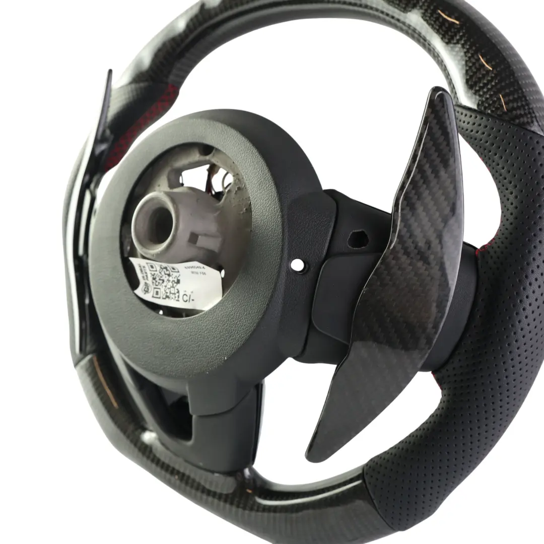 Mini Cooper S JCW F56 Volante Pelle Carbonio Fondo Piatto LED Cambio Paddle - SKU 6996049-4 - Numero di parte 6996049