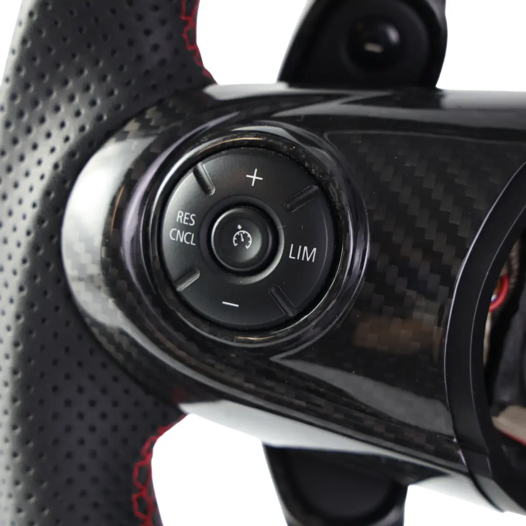 Mini Cooper S JCW F56 Volante Pelle Carbonio Fondo Piatto LED Cambio Paddle - SKU 6996049-4 - Numero di parte 6996049