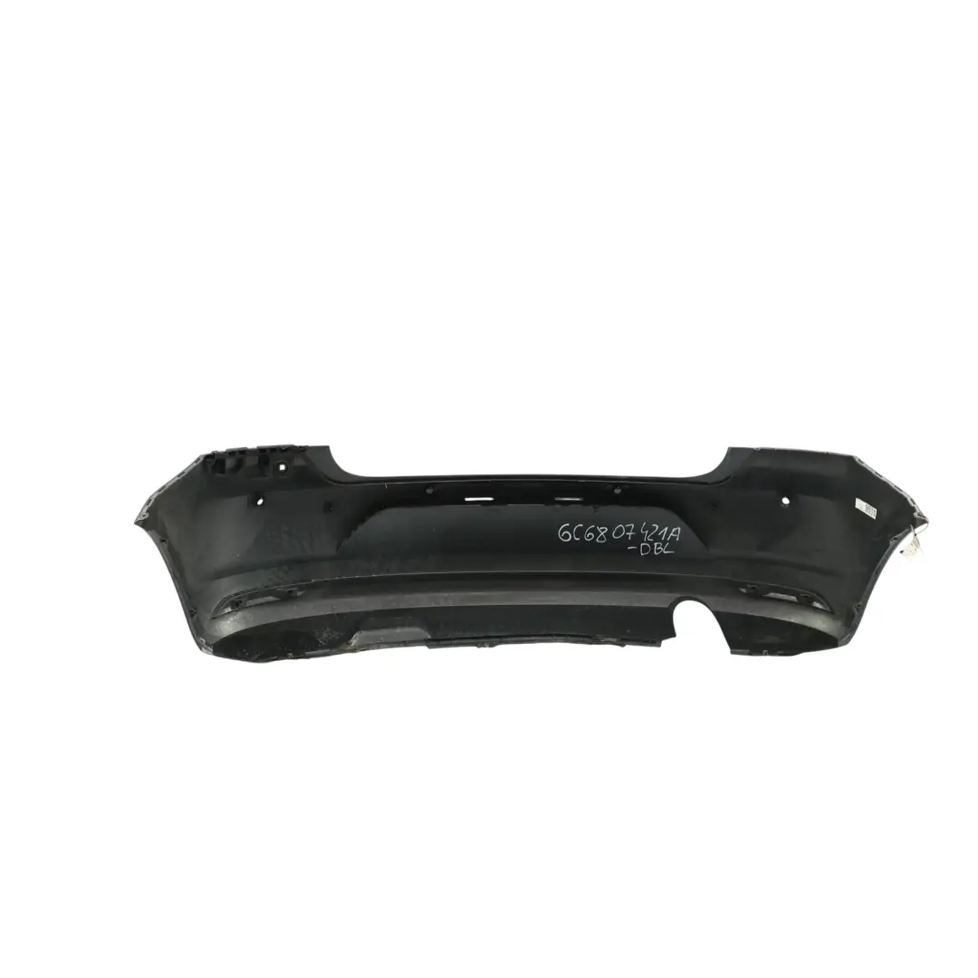 Volkswagen VW Polo 6R Bumper Rear Trim Panel Deep Black Pearl Effect - C9X - SKU 6C6807421A-DBL - Part number 6C6807421A