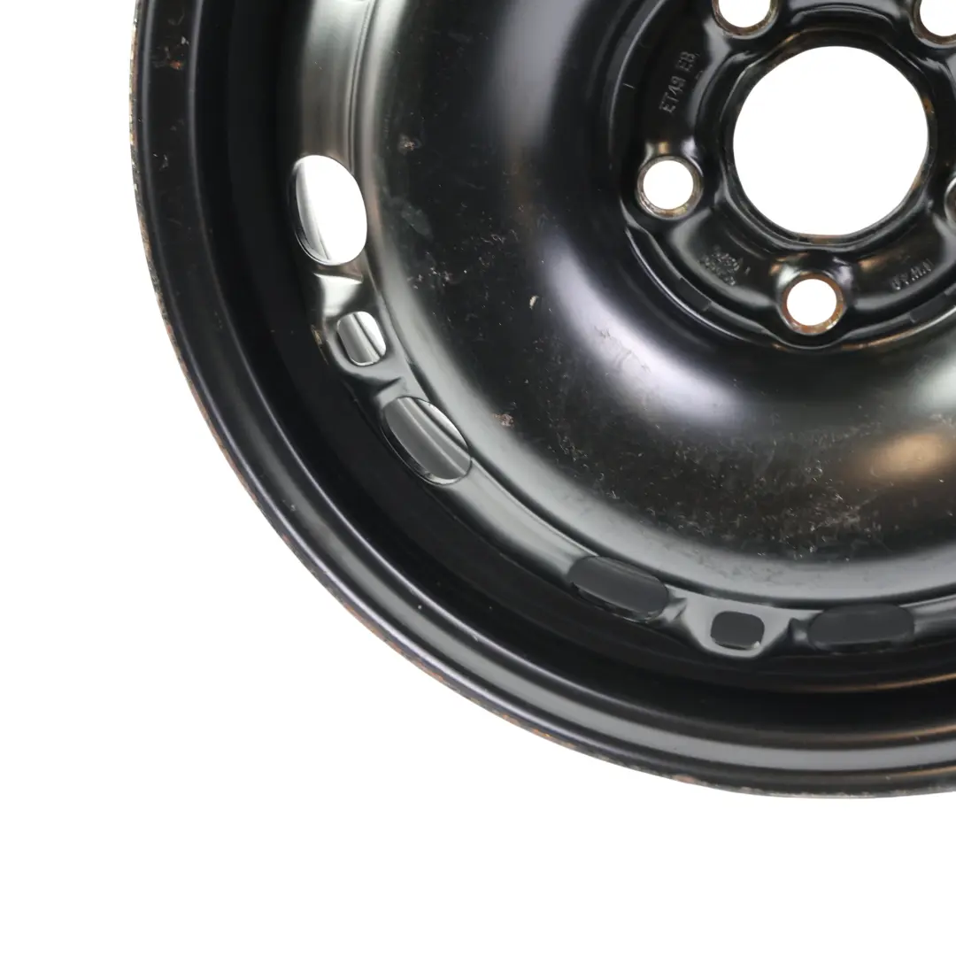 Mk4 Spare Wheel Steel Rim 15" 6J ET:43 to Volkswagen Polo with Part number 6Q0601027Q Volkswagen Polo Mk4 Spare Wheel Steel Rim 15" 6J ET:43 - SKU 6Q0601027Q - Part number 6Q0601027Q