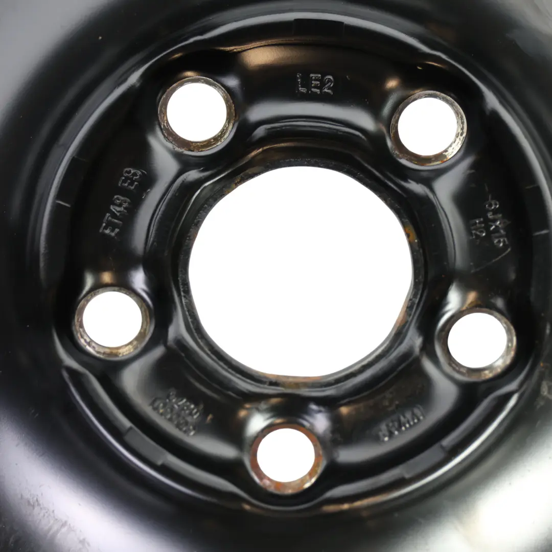 Volkswagen Polo Mk4 Spare Wheel Steel Rim 15" 6J ET:43 - SKU 6Q0601027Q - Part number 6Q0601027Q