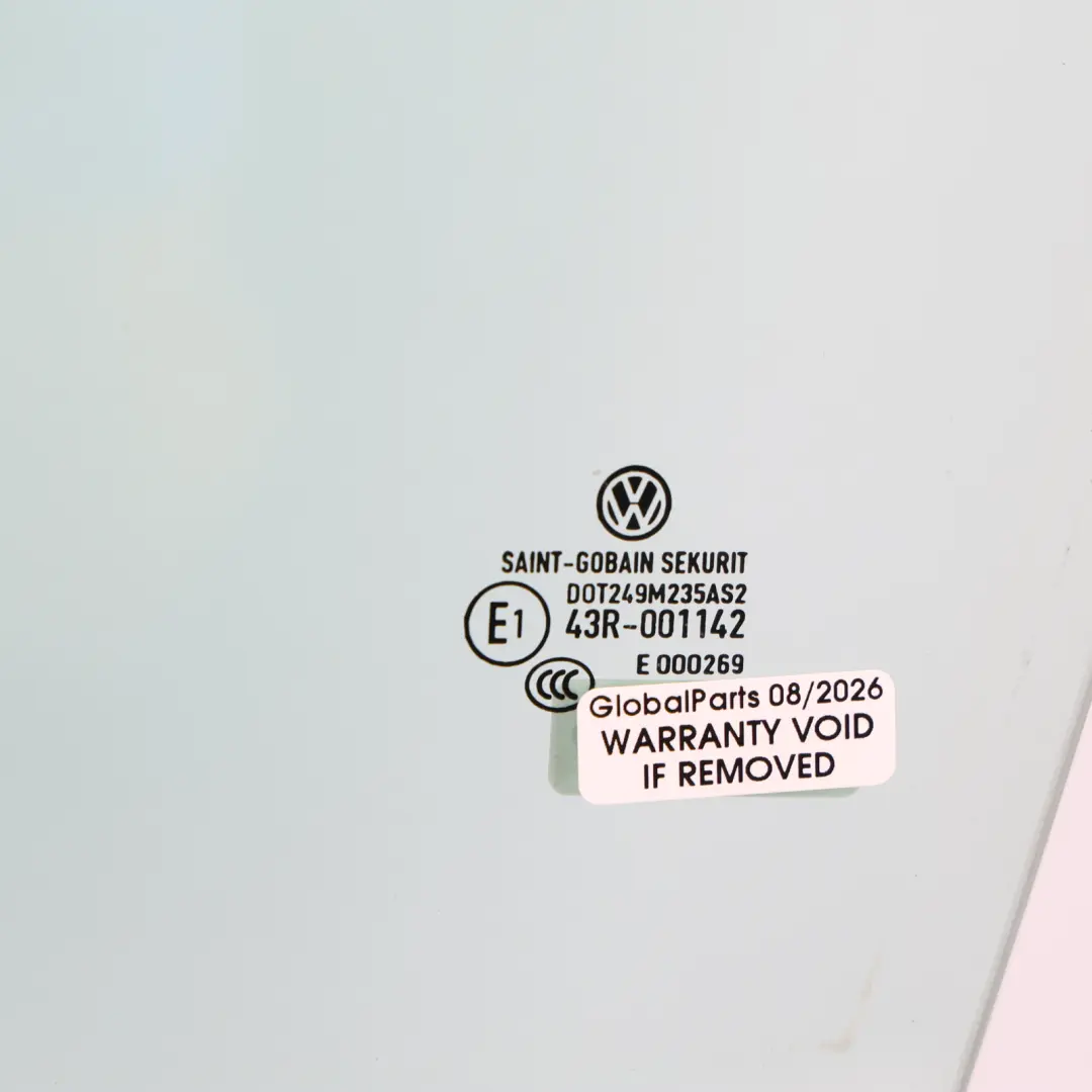 Volkswagen Polo 9N Front Door Window Glass Glazing Left N/S AS2 Green - SKU 6Q4845201C - Part number 6Q4845201C