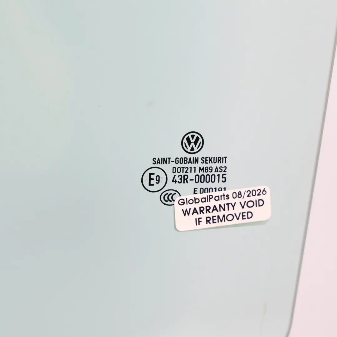 VW Volkswagen Polo 9N Rear Door Window Glass Glazing Left N/S AS2 - SKU 6Q6845025C - Part number 6Q6845025C