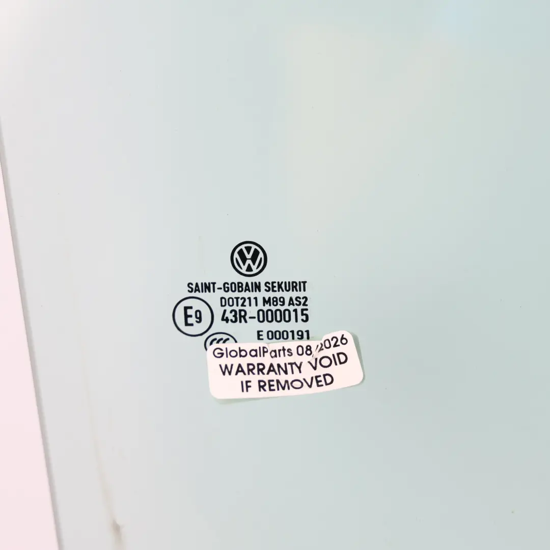 Door Window Glass Glazing Right O/S AS2 to VW Volkswagen Polo 9N Rear with Part number 6Q6845026C VW Volkswagen Polo 9N Rear Door Window Glass Glazing Right O/S AS2 - SKU 6Q6845026C - Part number 6Q6845026C