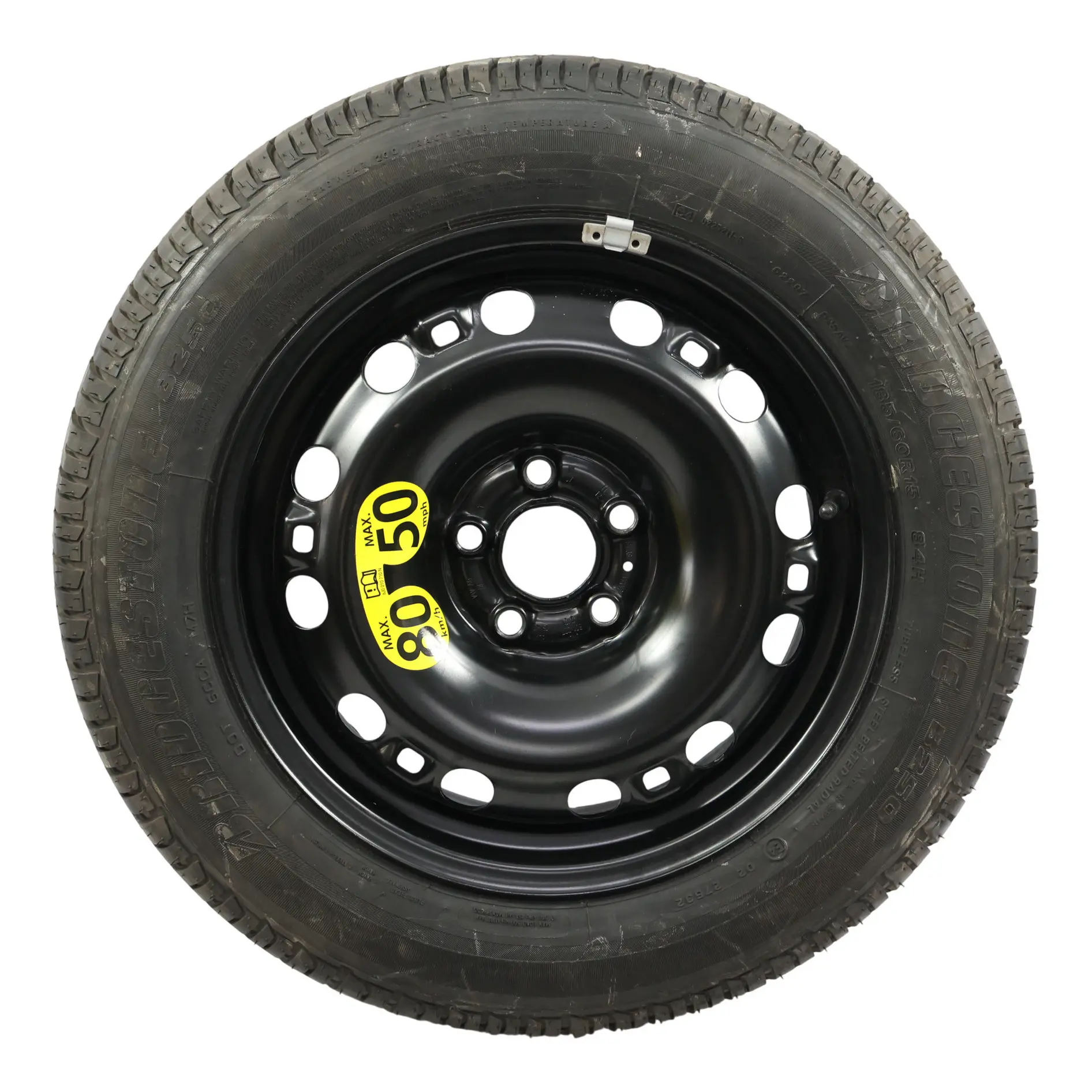 VW Volkswagen Polo Mk5 6R Spare Wheel Wheel Steel R15 Tyre 185/60 6R0601027E