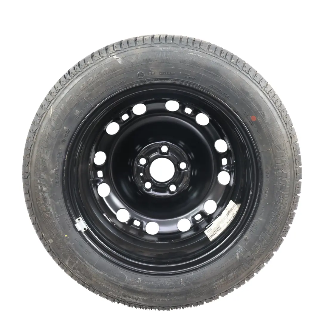 Volkswagen Polo Mk5 6R Koło Zapasowe Stalowe R15 Opona 185/60 - SKU 6R0601027E-1 - Numer Części 6R0601027E