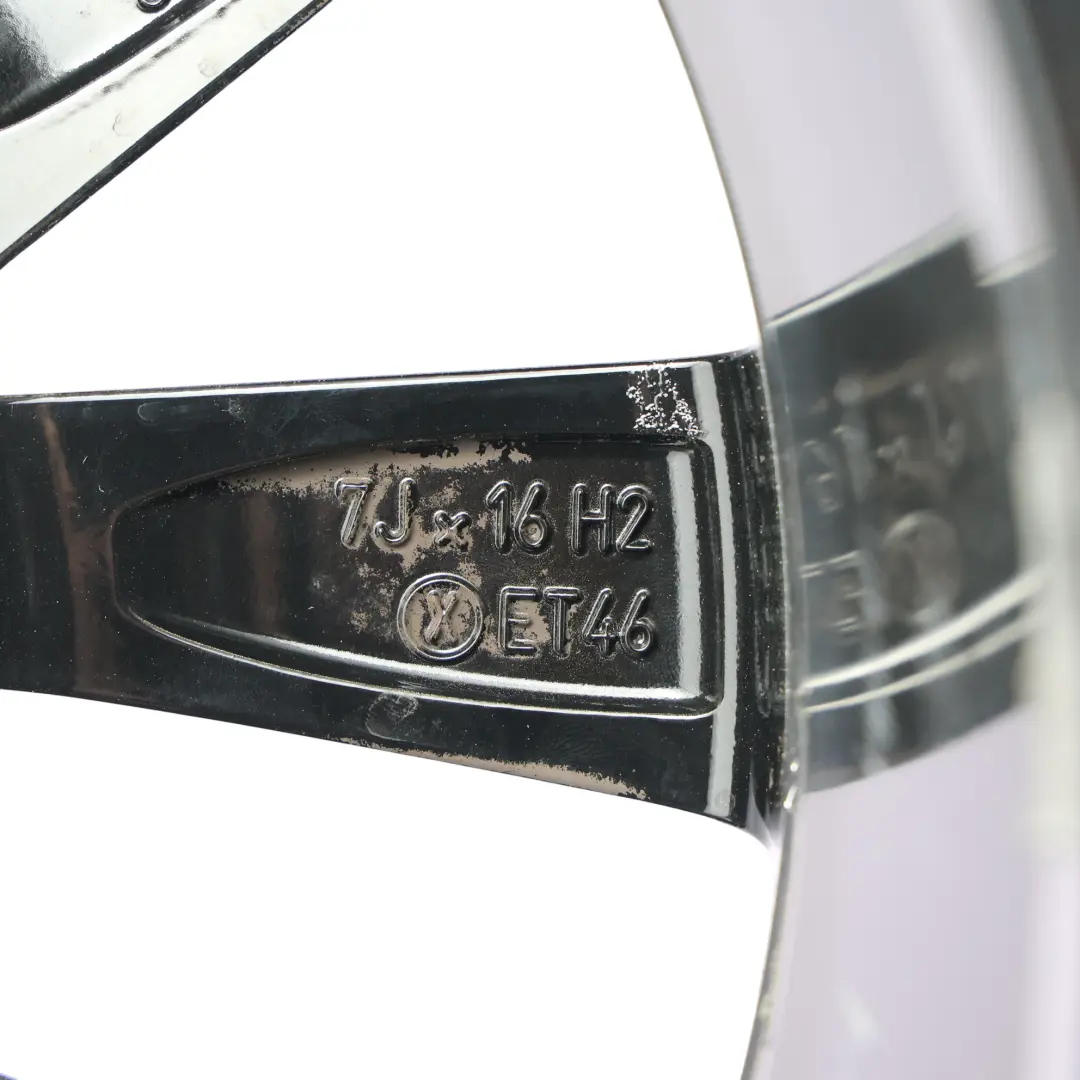 Skoda Fabia Rapid Black Alloy Wheel Rim 16" 7J ET:46 - SKU 6V0601025G-3 - Part number 6V0601025G