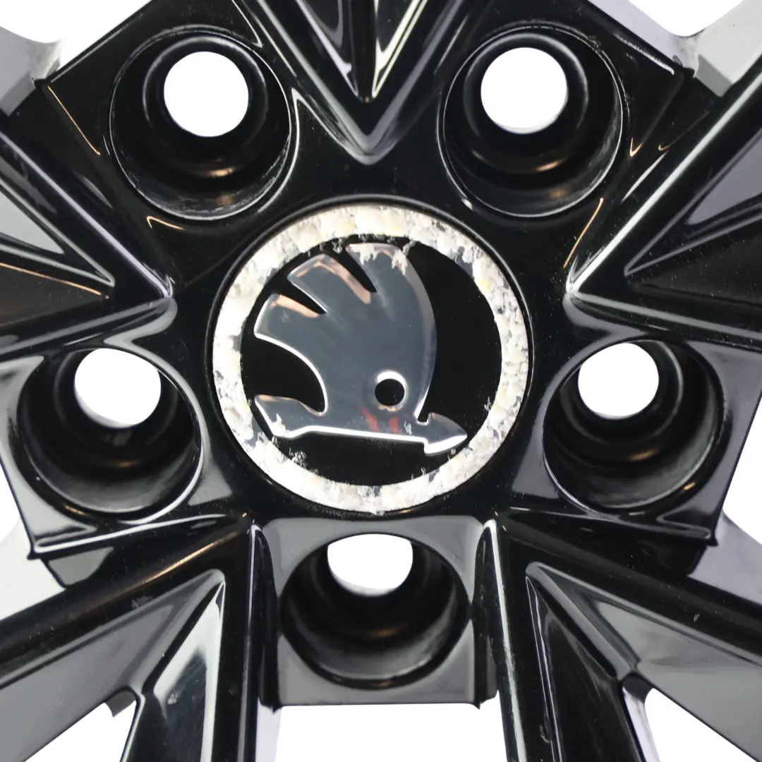 Skoda Fabia Rapid Black Alloy Wheel Rim 16" 7J ET:46 - SKU 6V0601025G-3 - Part number 6V0601025G