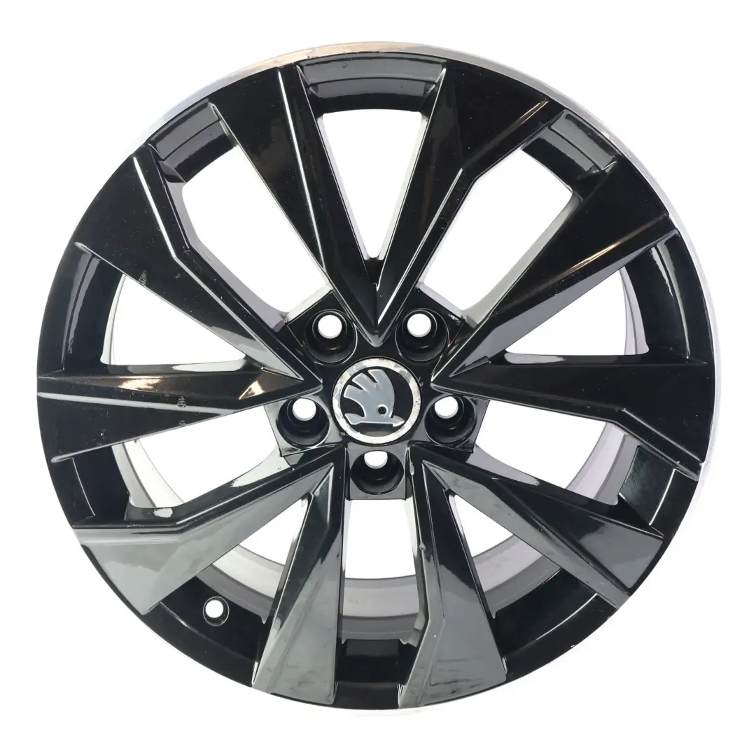 Skoda Fabia Rapid Black Alloy Wheel Rim 16" 7J ET:46 - SKU 6V0601025G-4 - Part number 6V0601025G