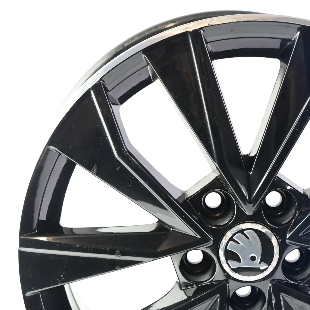 Alloy Wheel Rim 16" 7J ET:46 to Skoda Fabia Rapid Black with Part number 6V0601025G Skoda Fabia Rapid Black Alloy Wheel Rim 16" 7J ET:46 - SKU 6V0601025G-4 - Part number 6V0601025G