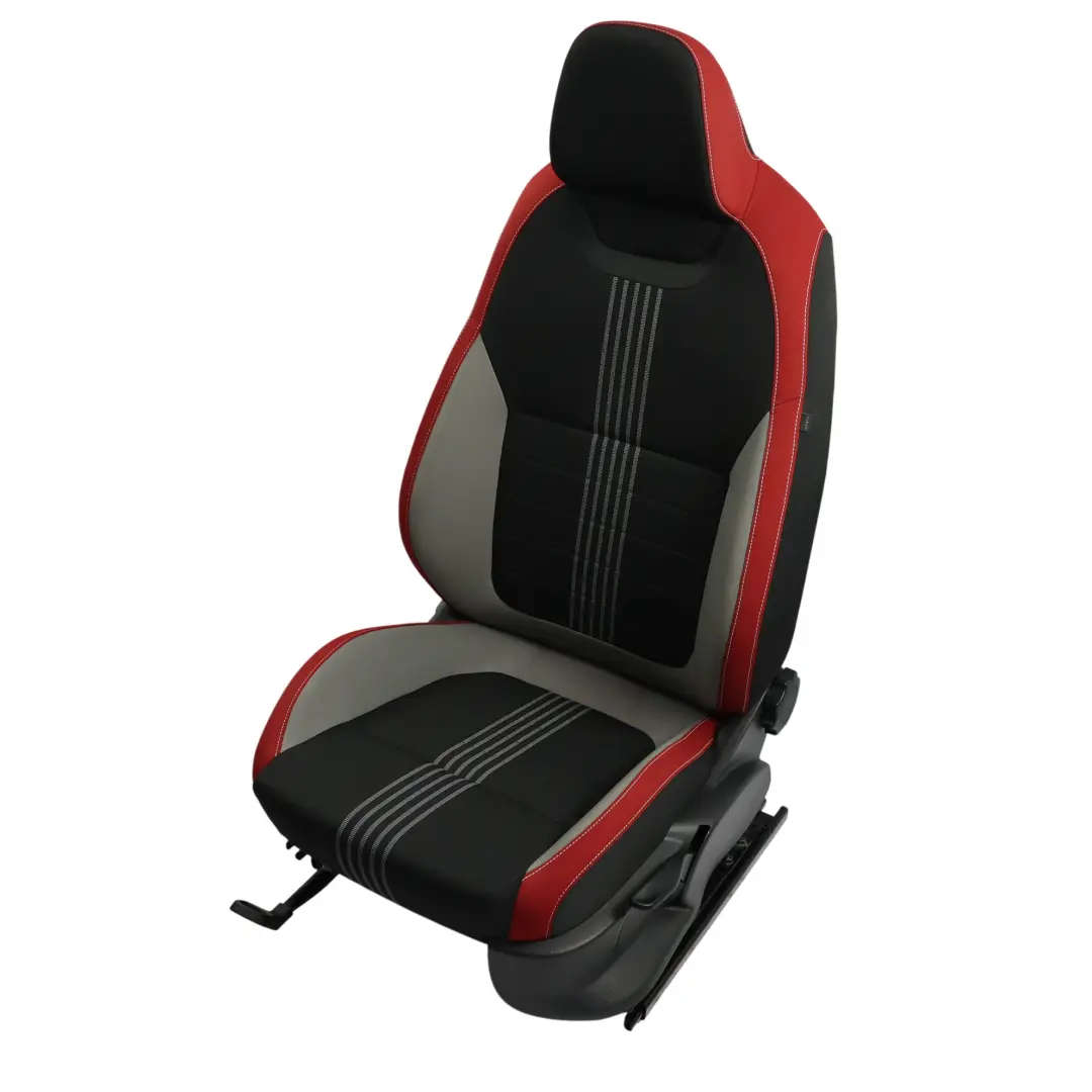 Skoda Fabia Mk3 NJ 5Dr Sport Seat Front Left N/S Fabric Satin Black Mars Red - SKU 6V0881805BG-1 - Part number 6V0881805BG